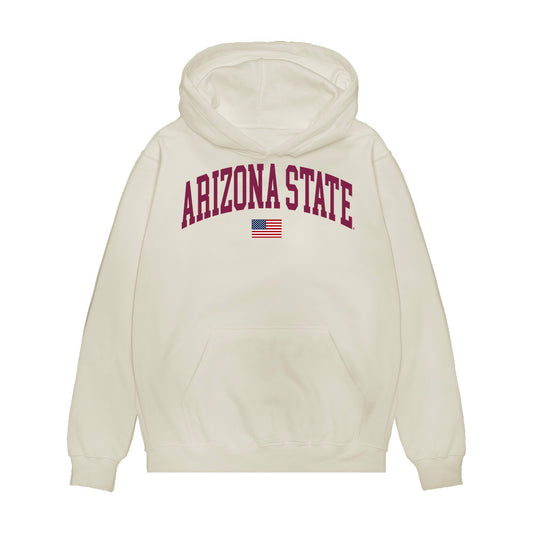 Arizona State - NCAA Baseball : Beckett Zavorek - USA Raglan Premium Hooded Sweatshirt-0