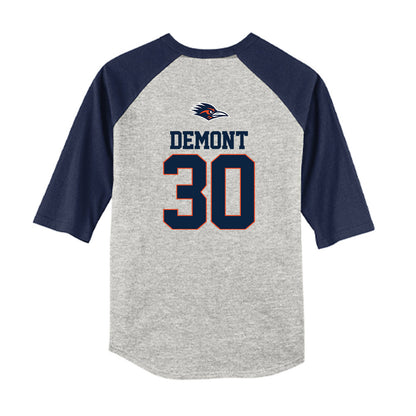 UTSA - NCAA Baseball : Cody DeMont - USA Raglan Youth Raglan T-Shirt-1