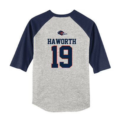 UTSA - NCAA Baseball : Lane Haworth - USA Raglan Youth Raglan T-Shirt-1