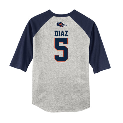 UTSA - NCAA Baseball : Diego Diaz - USA Raglan Raglan Shirt-1