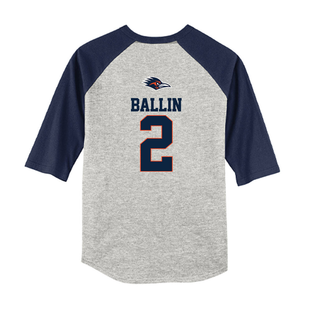 UTSA - NCAA Baseball : Jordan Ballin - USA Raglan Youth Raglan T-Shirt-1