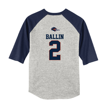 UTSA - NCAA Baseball : Jordan Ballin - USA Raglan Youth Raglan T-Shirt-1