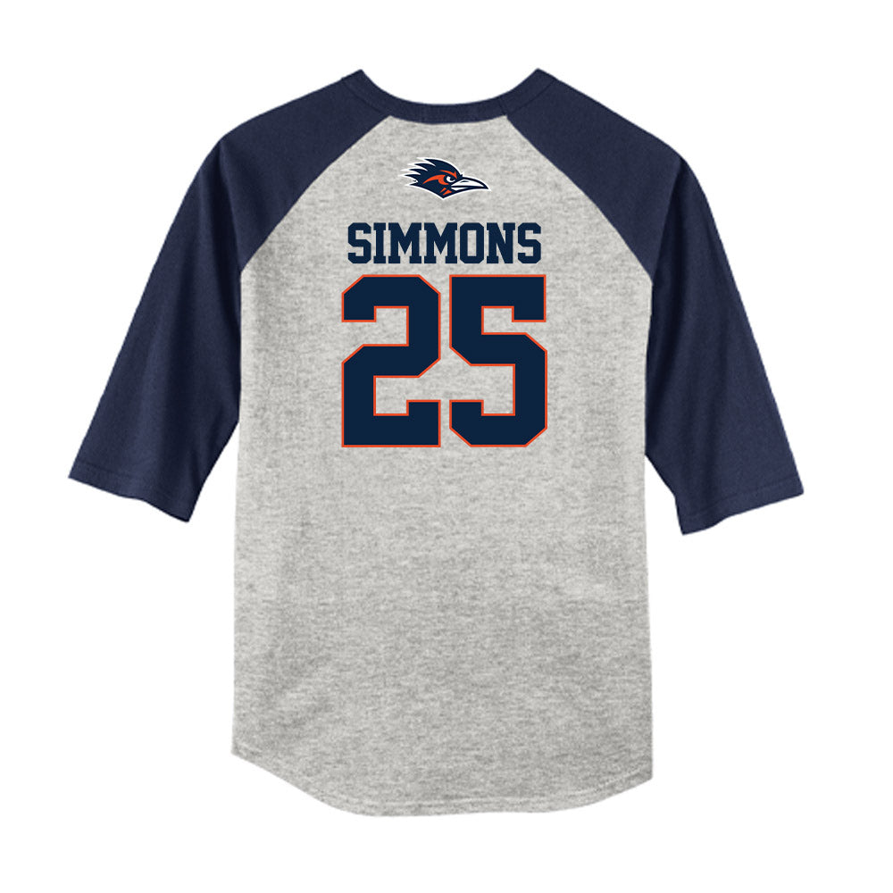 UTSA - NCAA Baseball : Sam Simmons - USA Raglan Raglan Shirt-1