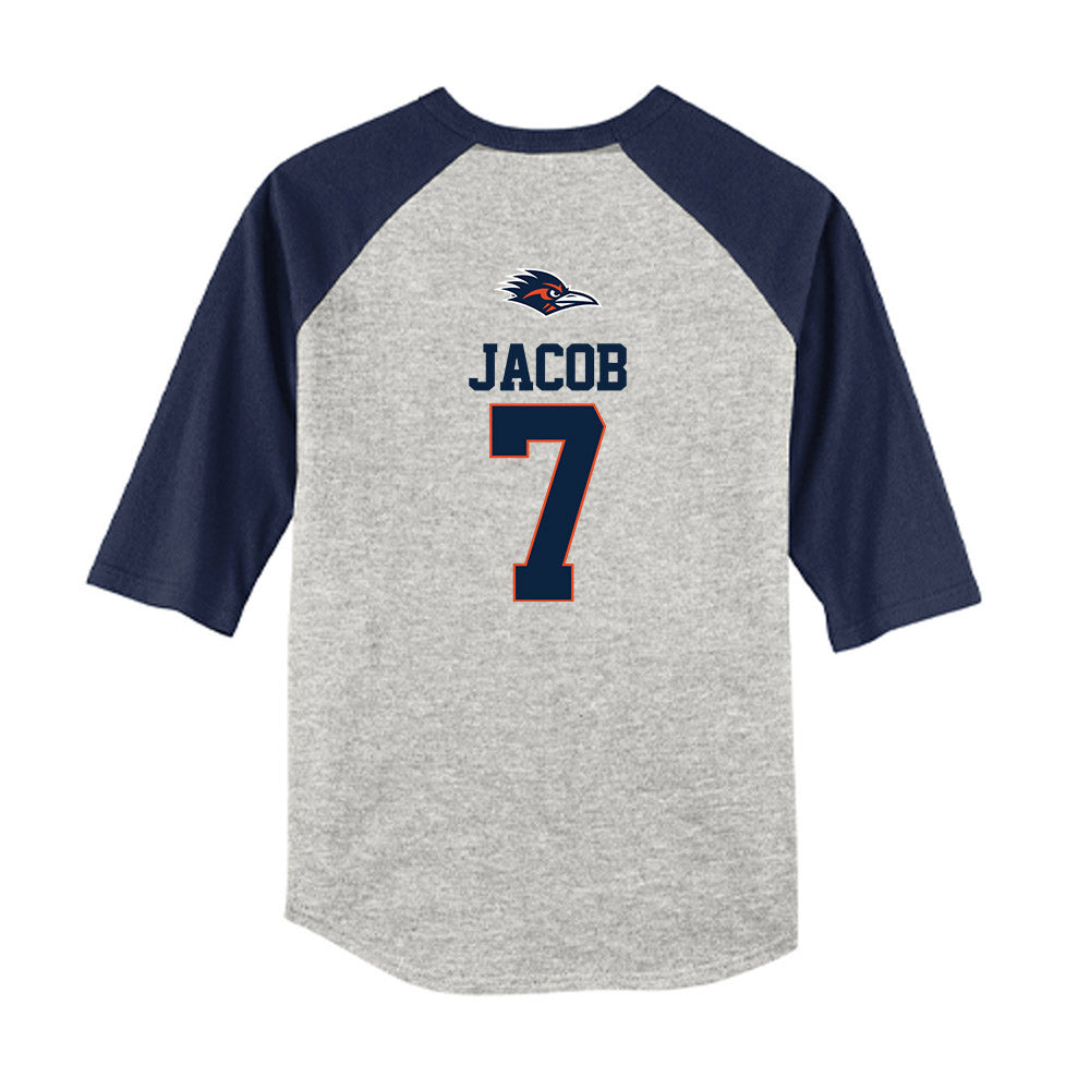 UTSA - NCAA Baseball : Mason Jacob - USA Raglan Youth Raglan T-Shirt-1