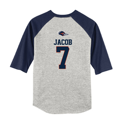 UTSA - NCAA Baseball : Mason Jacob - USA Raglan Youth Raglan T-Shirt-1