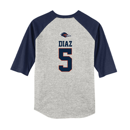 UTSA - NCAA Baseball : Diego Diaz - USA Raglan Youth Raglan T-Shirt-1