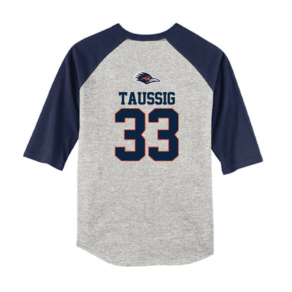UTSA - NCAA Baseball : James Taussig - USA Raglan Youth Raglan T-Shirt-1
