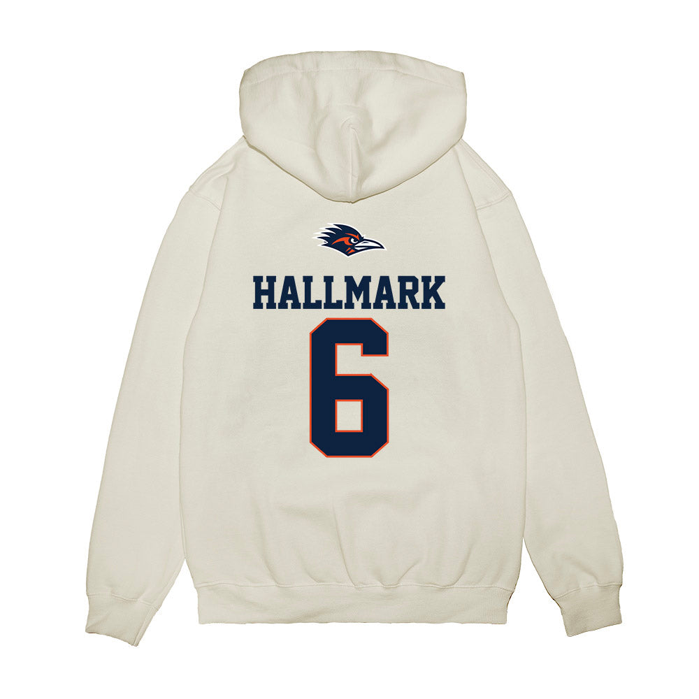 UTSA - NCAA Baseball : Christian Hallmark - USA Raglan Premium Hooded Sweatshirt-1