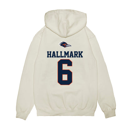 UTSA - NCAA Baseball : Christian Hallmark - USA Raglan Premium Hooded Sweatshirt-1