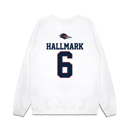 UTSA - NCAA Baseball : Christian Hallmark - USA Raglan Premium Crewneck Sweatshirt-1