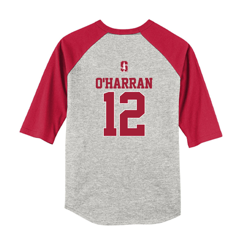 Stanford - NCAA Baseball : Toran O'Harran - USA Raglan Youth Raglan T-Shirt-1
