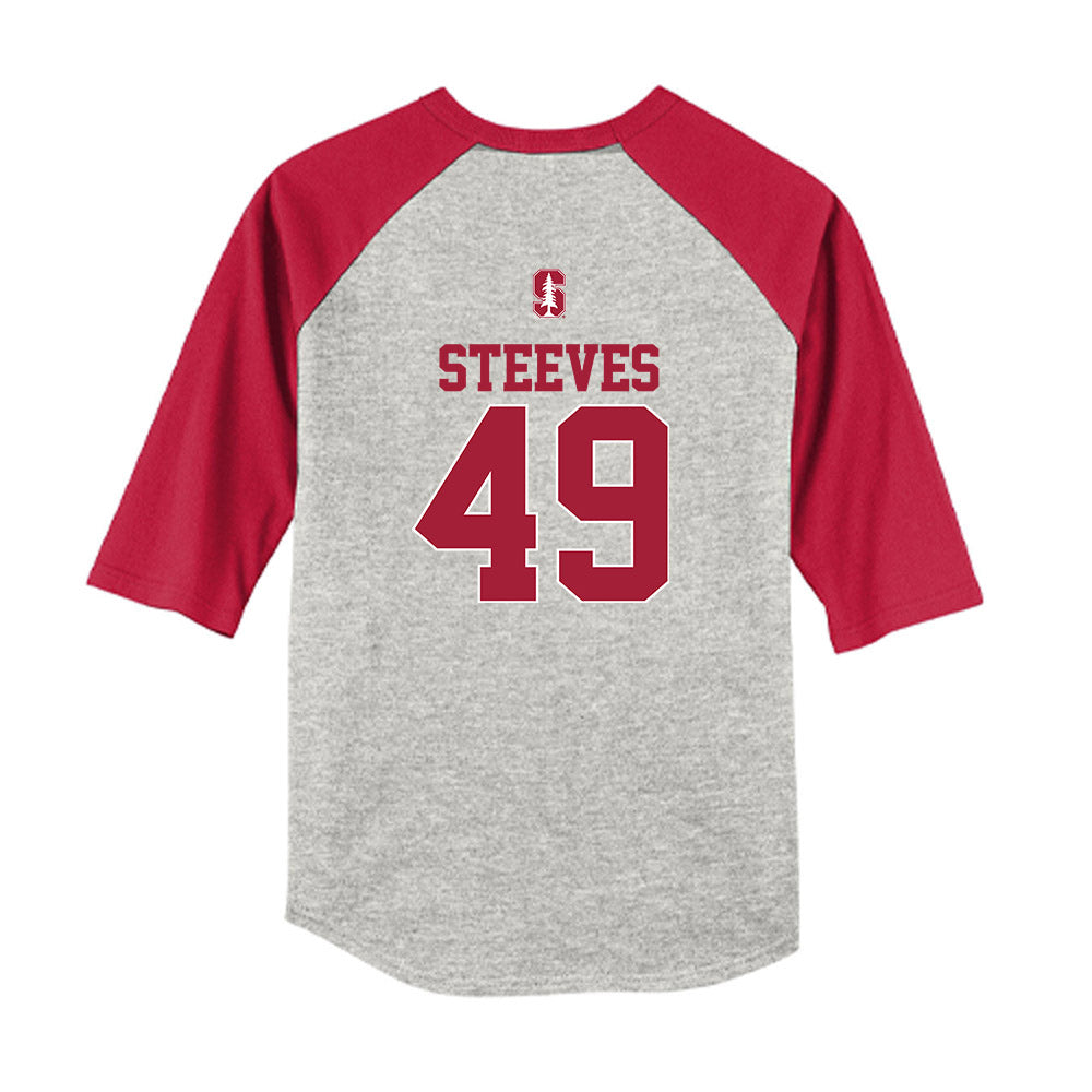 Stanford - NCAA Baseball : Austin Steeves - USA Raglan Youth Raglan T-Shirt-1