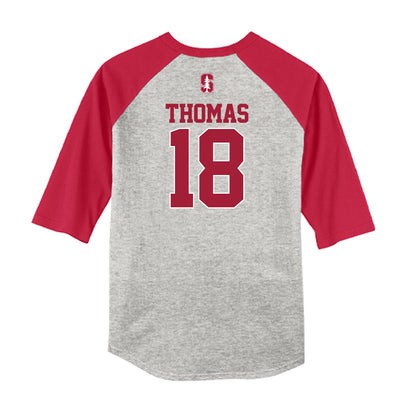 Stanford - NCAA Baseball : Kassius Thomas - USA Raglan Raglan Shirt-1