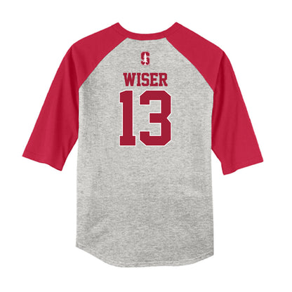Stanford - NCAA Baseball : David Wiser - USA Raglan Raglan Shirt-1