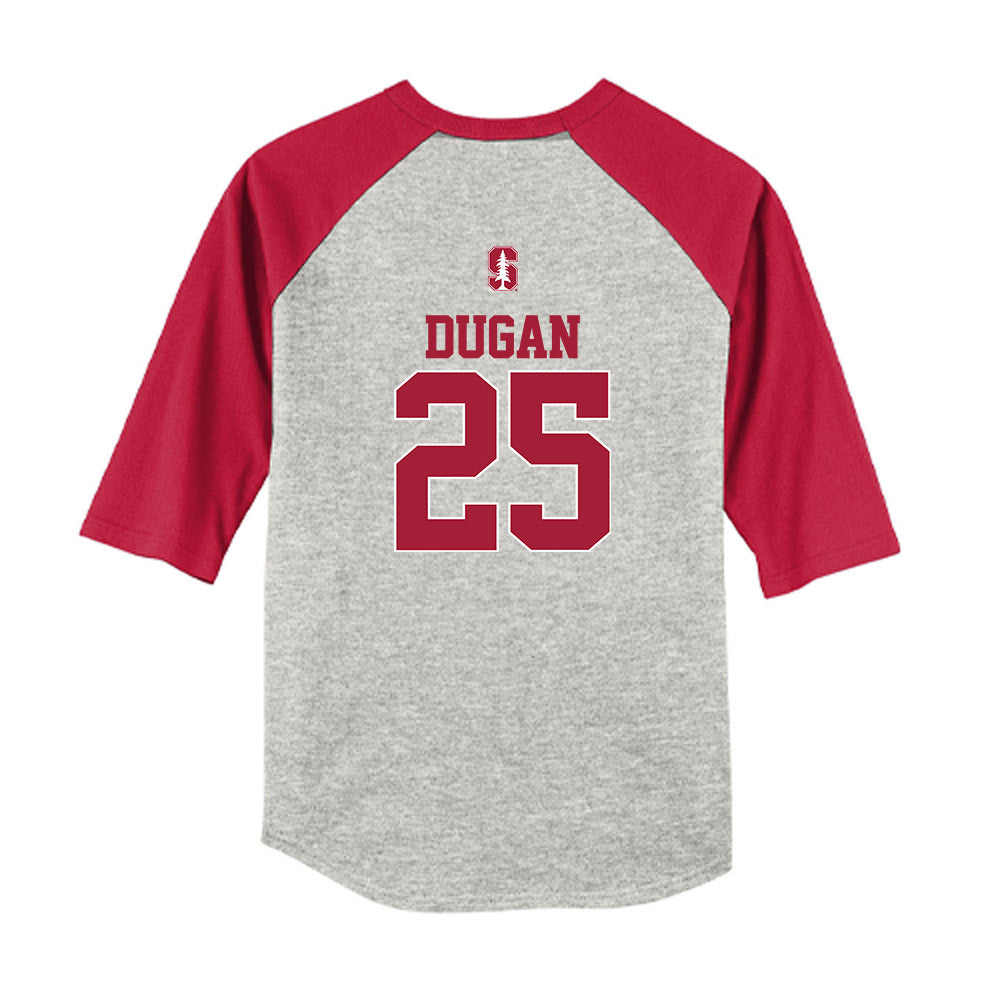Stanford - NCAA Baseball : Nick Dugan - USA Raglan Youth Raglan T-Shirt-1