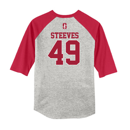 Stanford - NCAA Baseball : Austin Steeves - USA Raglan Raglan Shirt-1