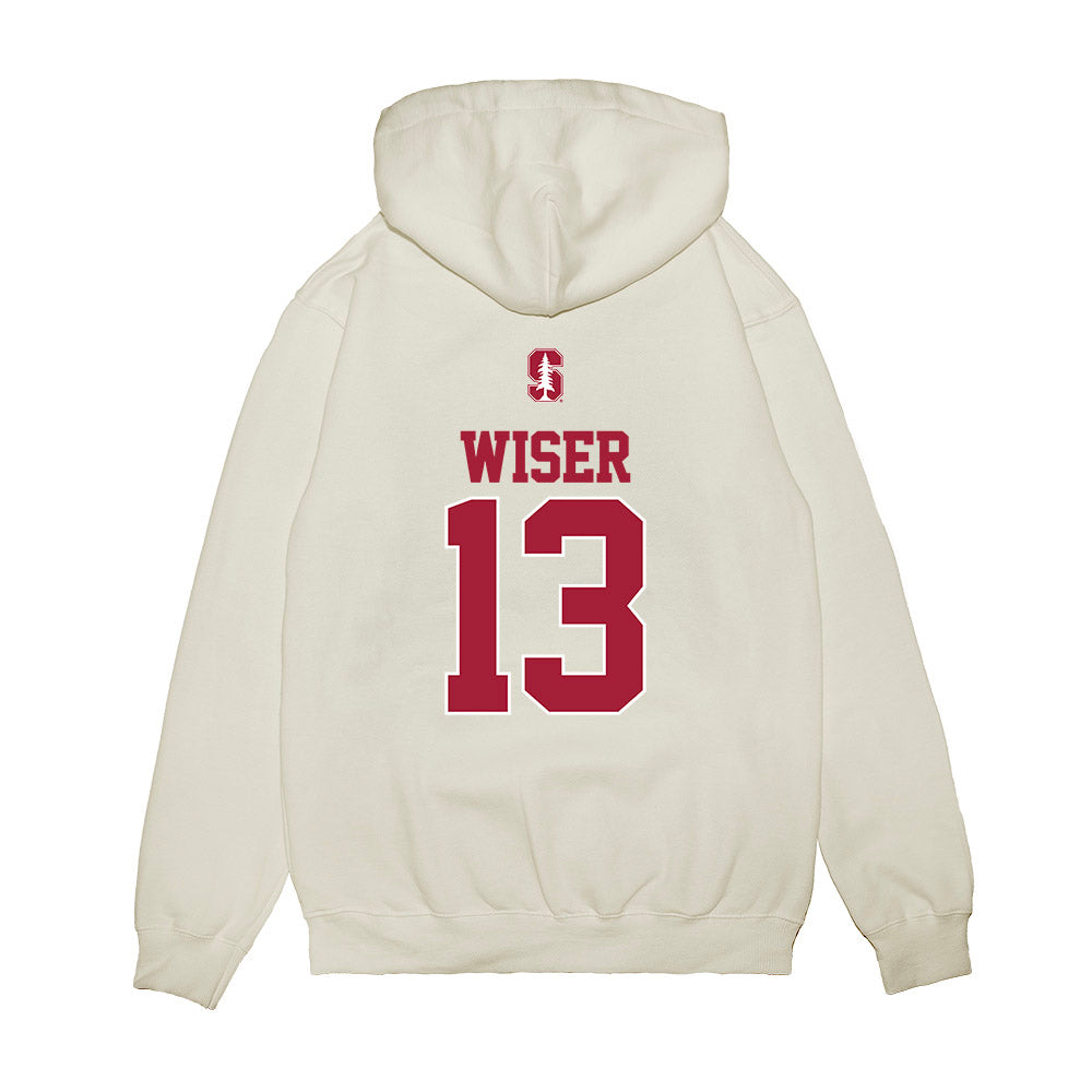 Stanford - NCAA Baseball : David Wiser - USA Raglan Premium Hooded Sweatshirt-1