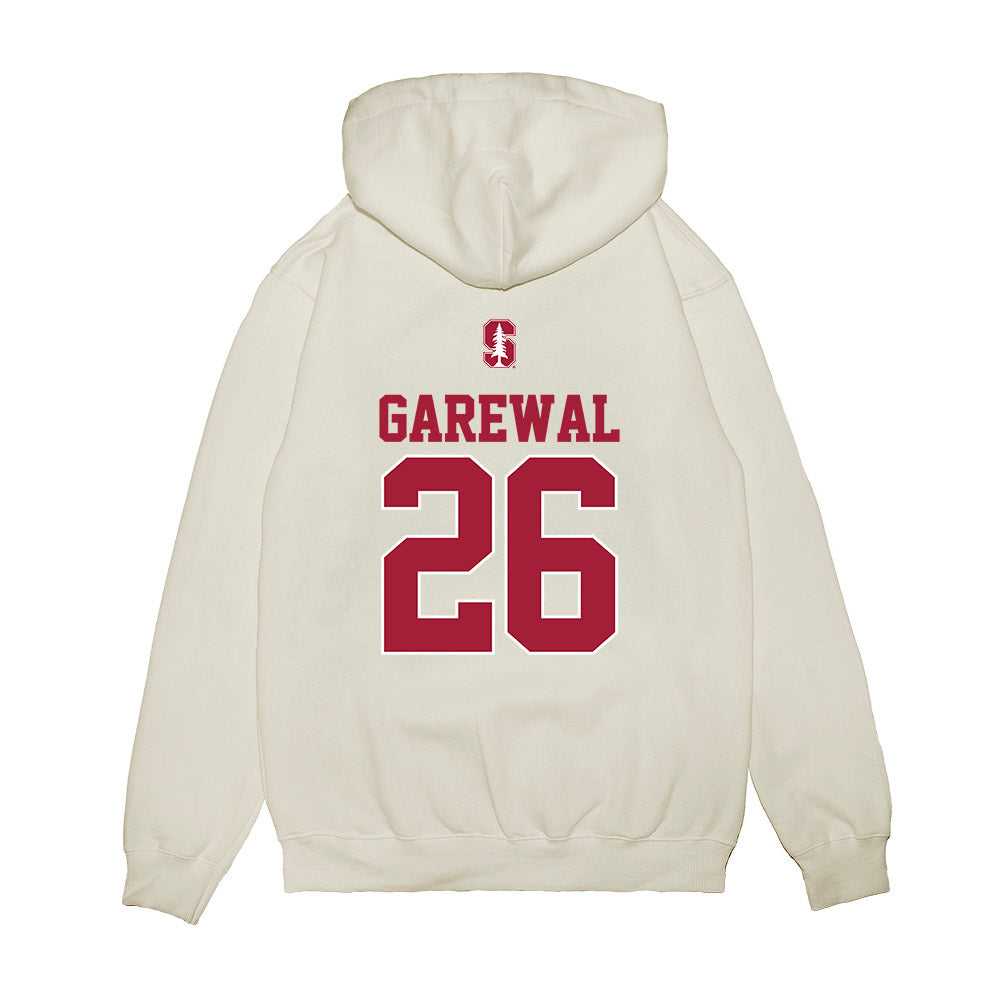 Stanford - NCAA Baseball : Sam Garewal - USA Raglan Premium Hooded Sweatshirt-1