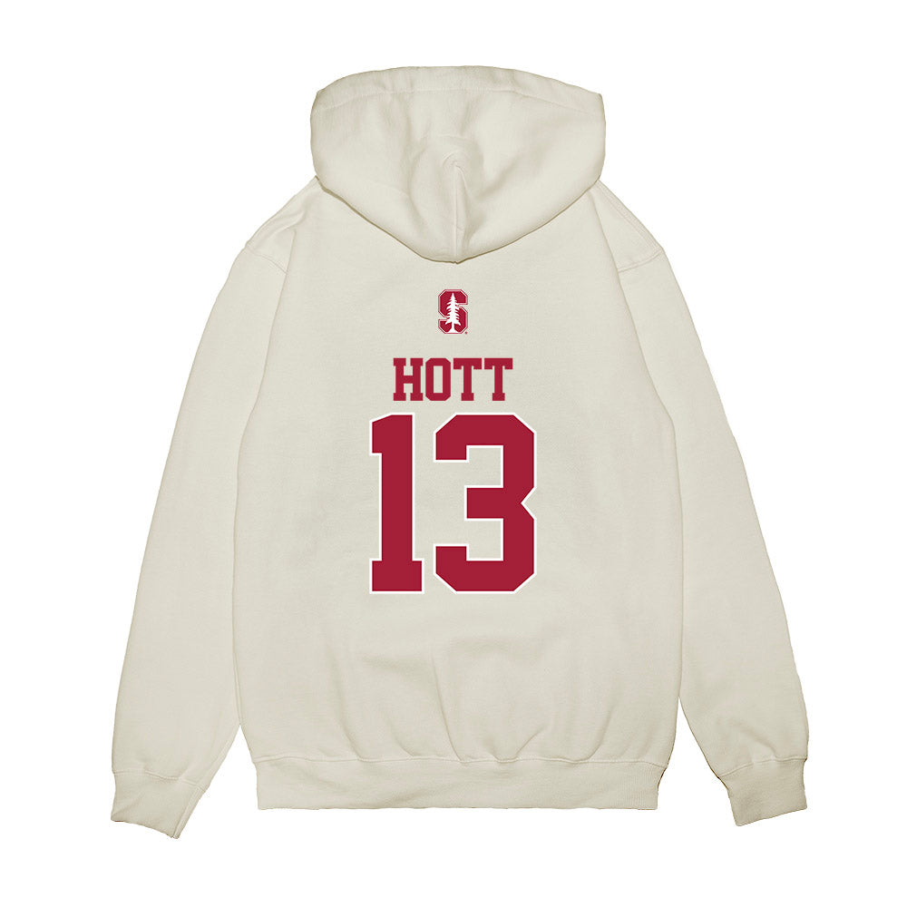 Stanford - NCAA Baseball : Ethan Hott - USA Raglan Premium Hooded Sweatshirt-1