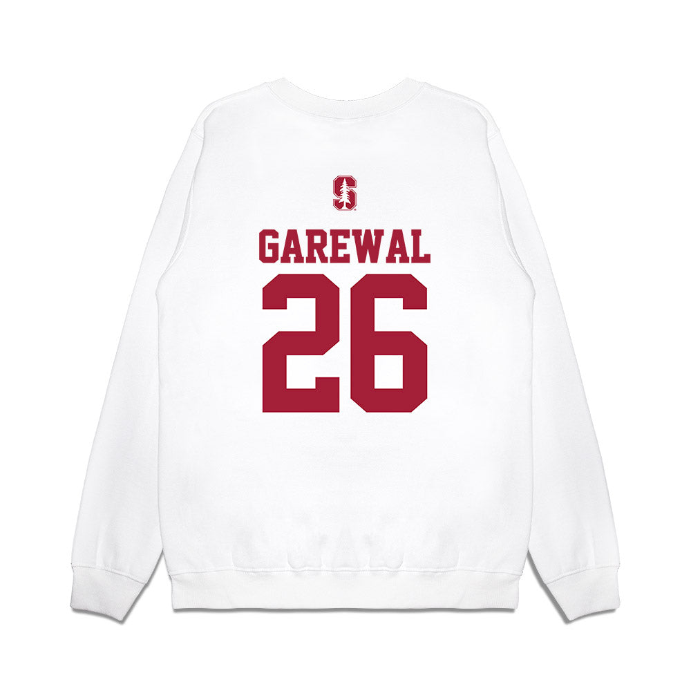Stanford - NCAA Baseball : Sam Garewal - USA Raglan Premium Crewneck Sweatshirt-1
