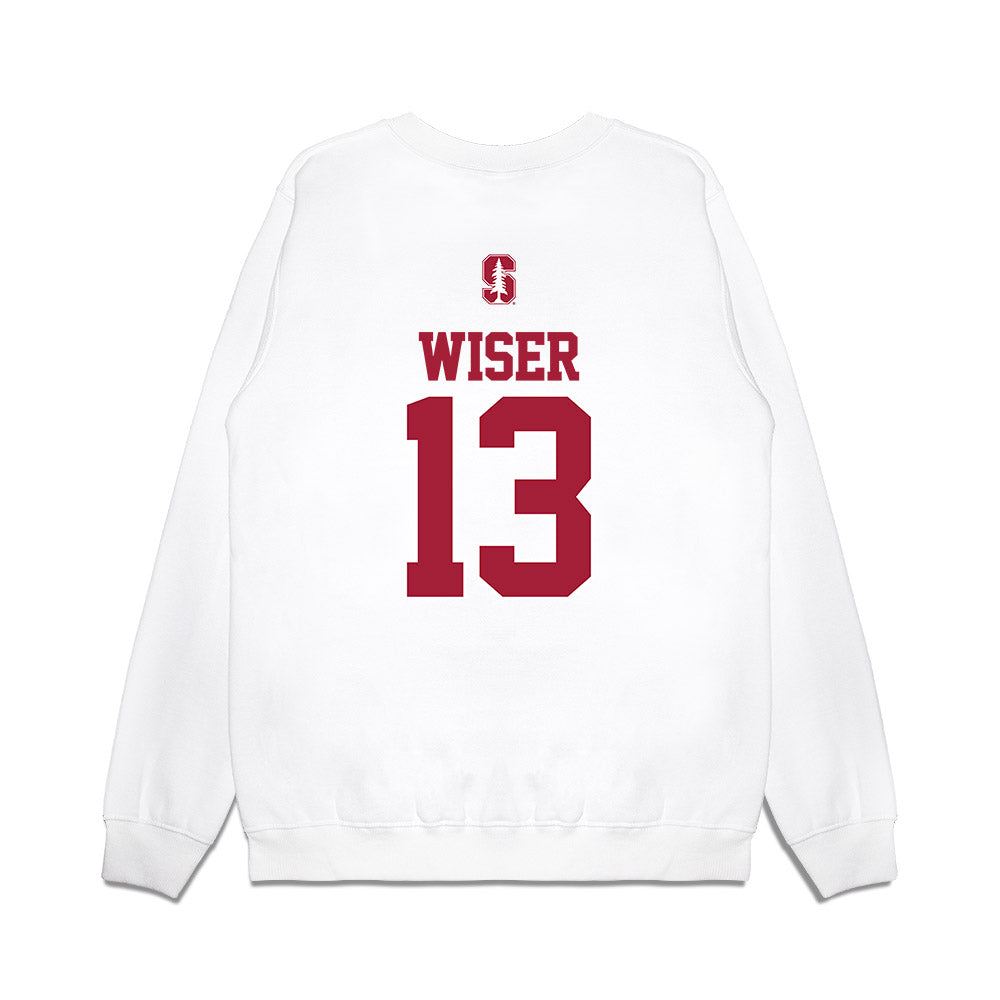 Stanford - NCAA Baseball : David Wiser - USA Raglan Premium Crewneck Sweatshirt-1