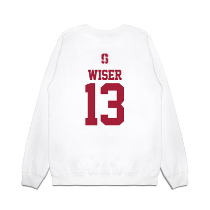 Stanford - NCAA Baseball : David Wiser - USA Raglan Premium Crewneck Sweatshirt-1