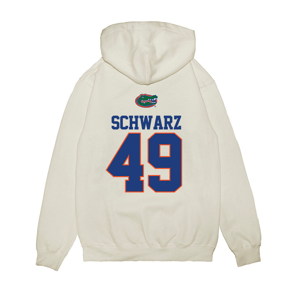 Florida - NCAA Baseball : Colton Schwarz - USA Raglan Premium Hooded Sweatshirt-1