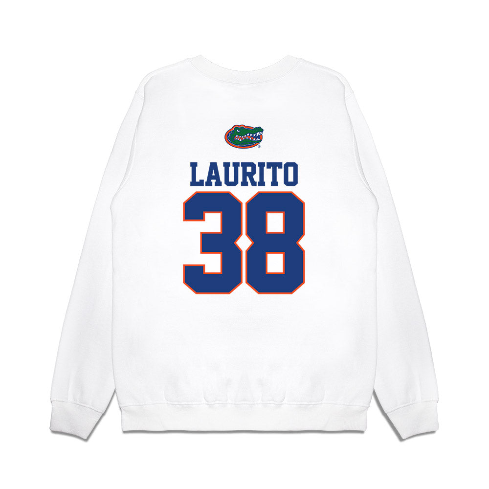Florida - NCAA Baseball : Mason Laurito - USA Raglan Premium Crewneck Sweatshirt-1