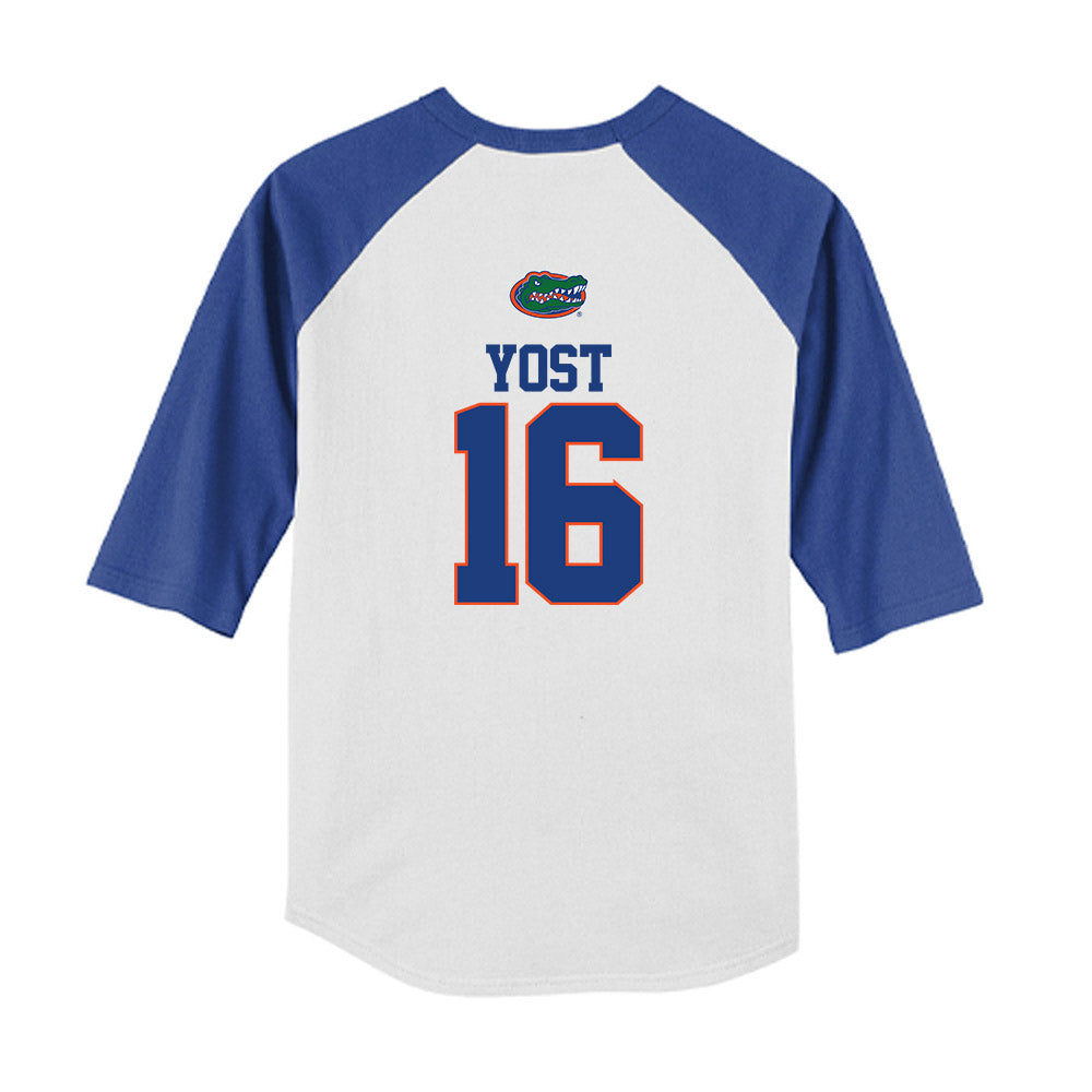 Florida - NCAA Baseball : Hayden Yost - USA Raglan Youth Raglan T-Shirt-1