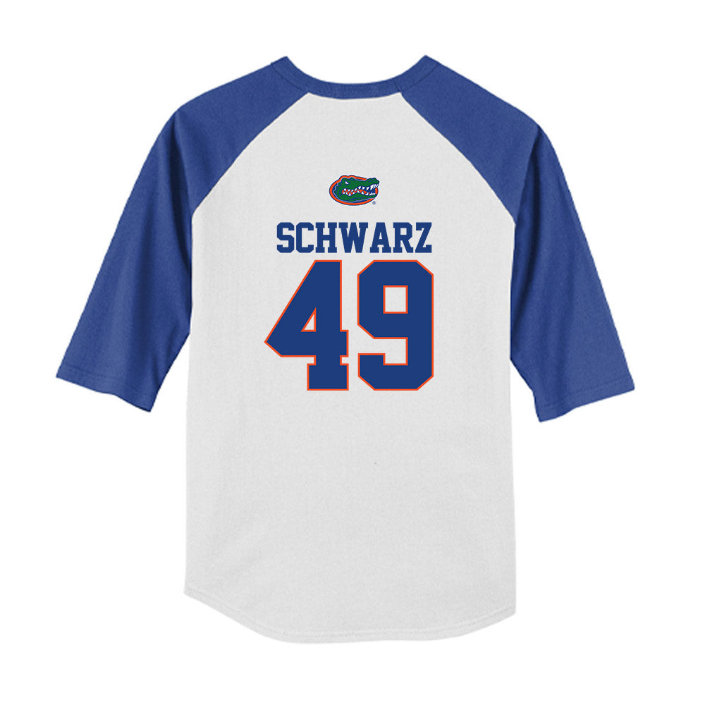 Florida - NCAA Baseball : Colton Schwarz - USA Raglan Youth Raglan T-Shirt-1