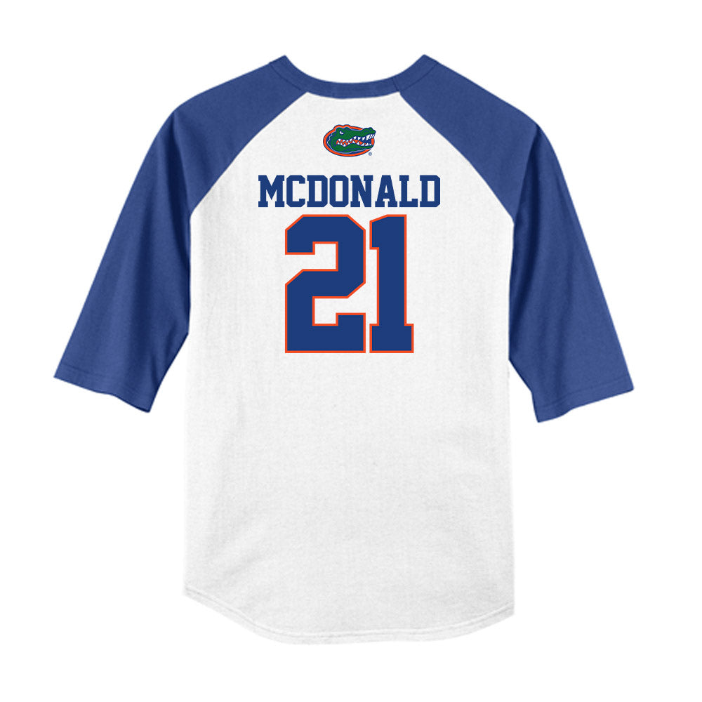 Florida - NCAA Baseball : Caden McDonald - USA Raglan Raglan Shirt-1