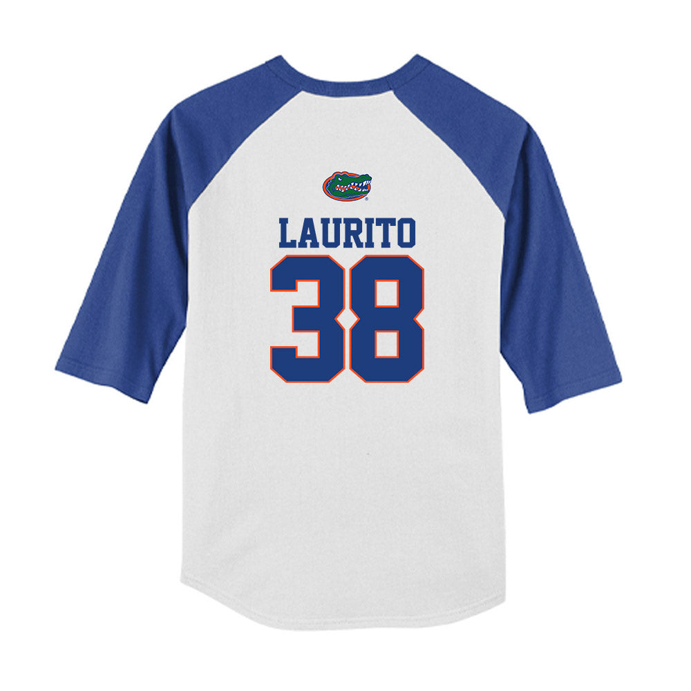 Florida - NCAA Baseball : Mason Laurito - USA Raglan Youth Raglan T-Shirt-1