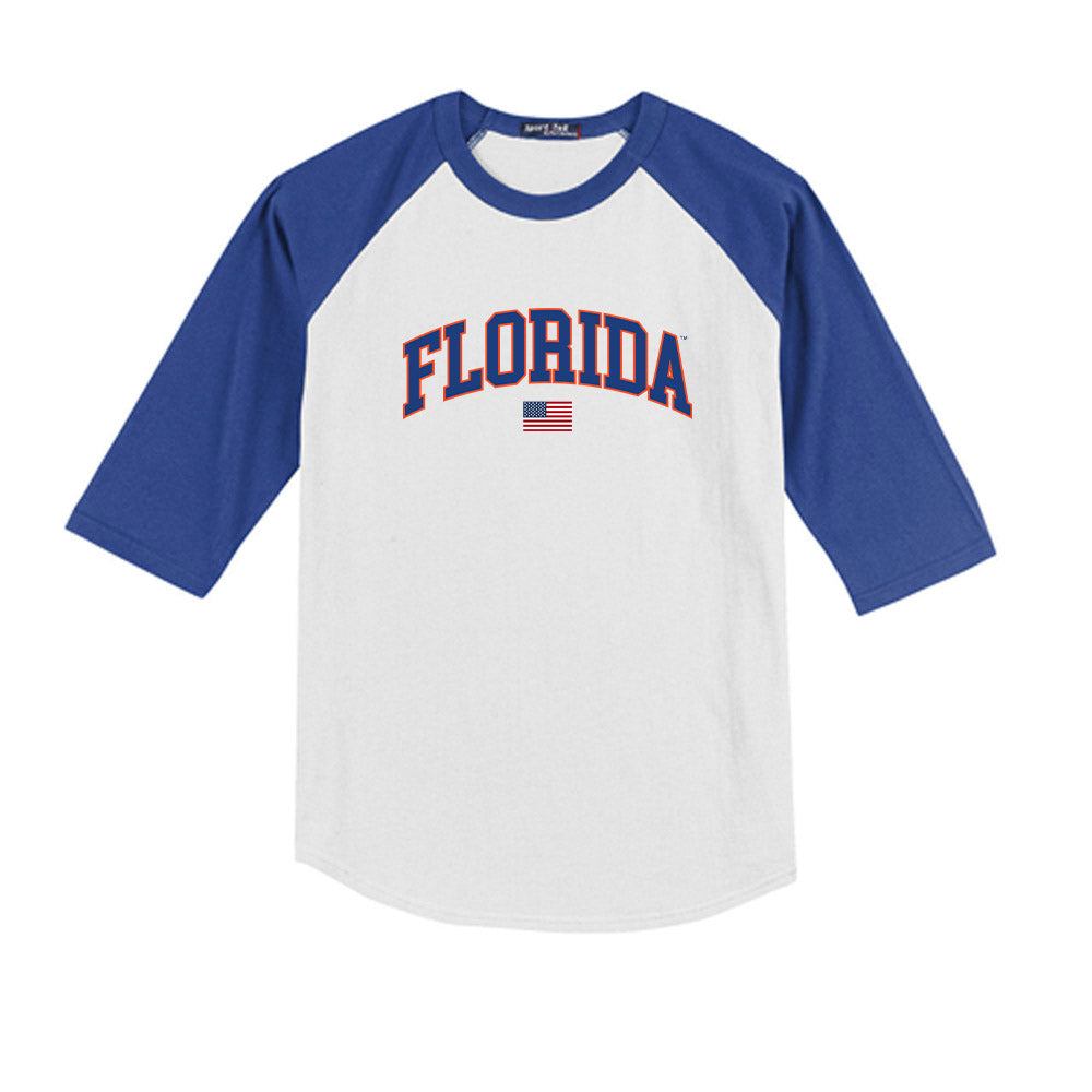 Florida - NCAA Baseball : Schuyler Sandford - USA Raglan Youth Raglan T-Shirt-0