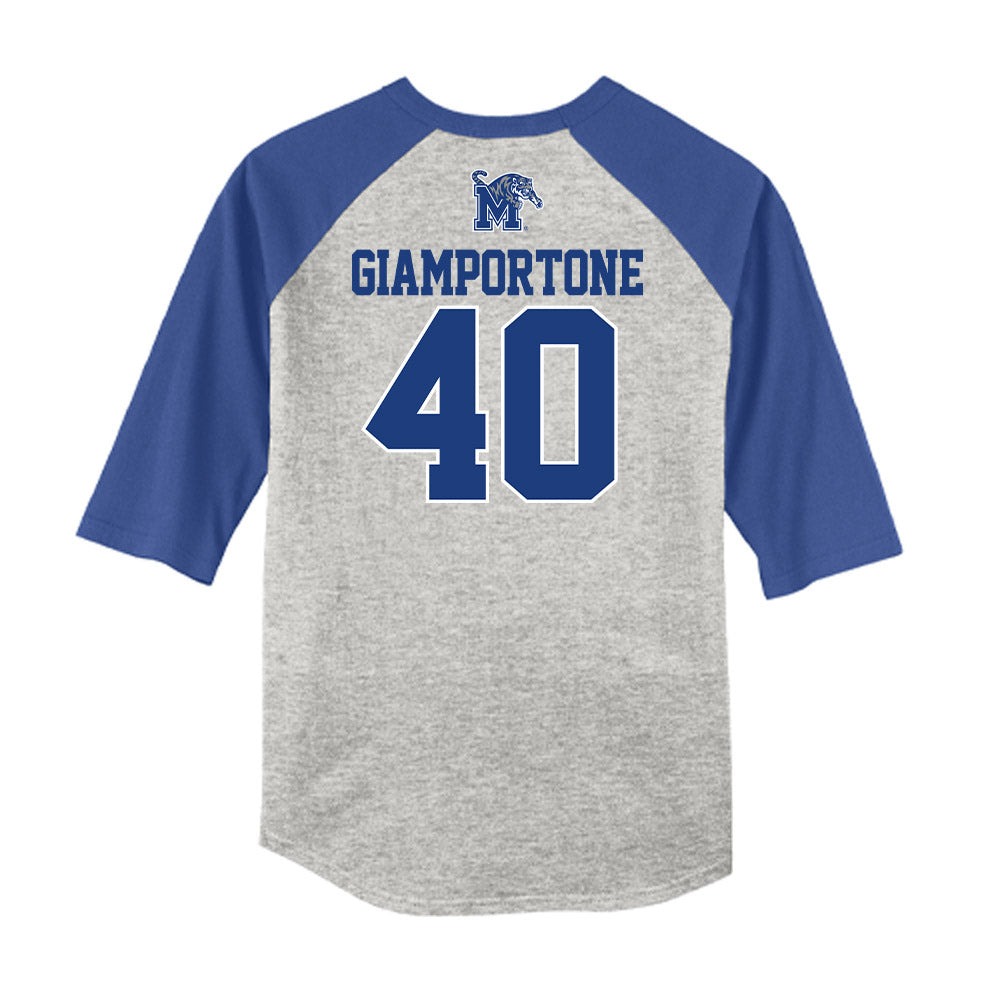 Memphis - NCAA Baseball : Seth Giamportone - USA Raglan Raglan Shirt-1