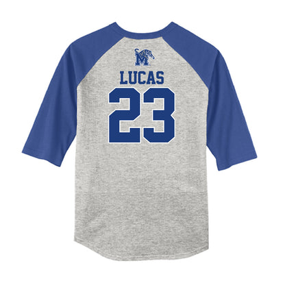 Memphis - NCAA Baseball : Isaac Lucas - USA Raglan Raglan Shirt-1