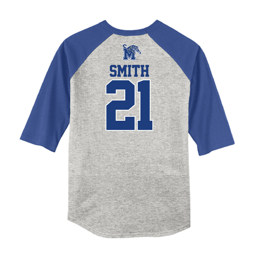 Memphis - NCAA Baseball : Charlie Smith - USA Raglan Raglan Shirt-1