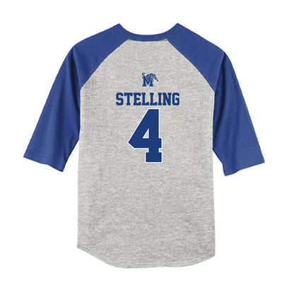 Memphis - NCAA Baseball : Logan Stelling - USA Raglan Youth Raglan T-Shirt-1