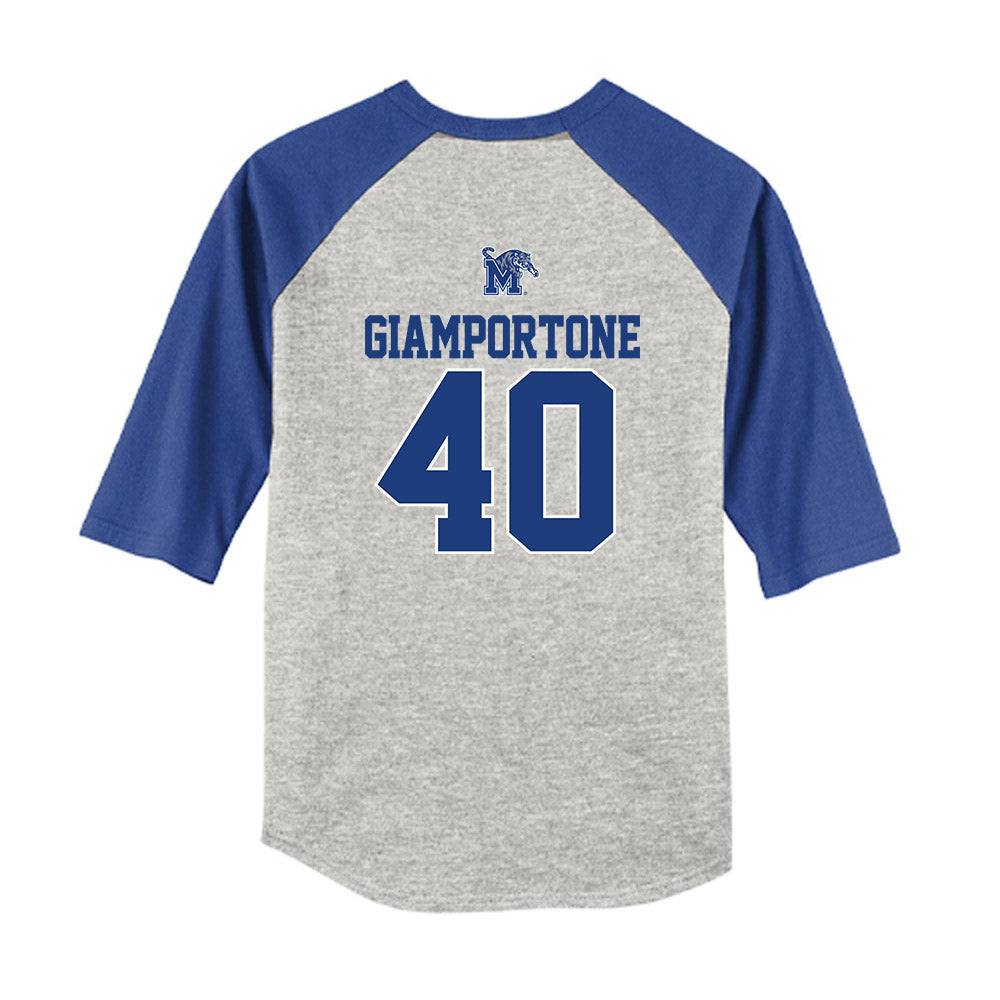 Memphis - NCAA Baseball : Seth Giamportone - USA Raglan Youth Raglan T-Shirt-1