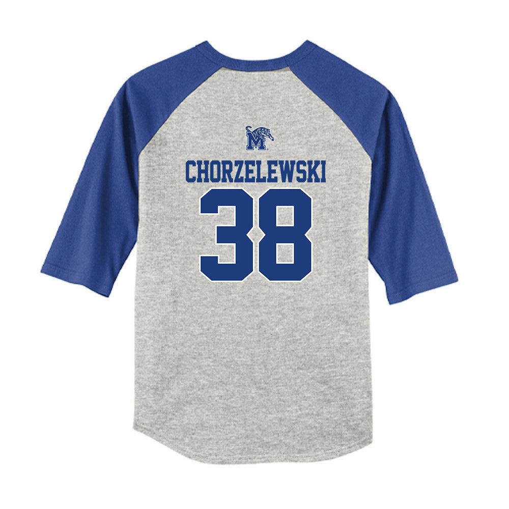 Memphis - NCAA Baseball : Brandon Chorzelewski - USA Raglan Youth Raglan T-Shirt-1