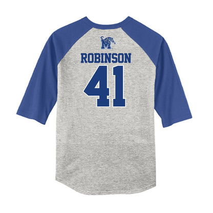 Memphis - NCAA Baseball : Caden Robinson - USA Raglan Raglan Shirt-1