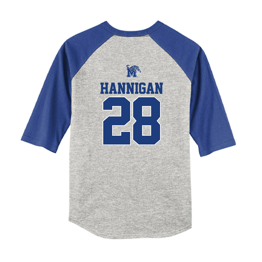 Memphis - NCAA Baseball : Austin Hannigan - USA Raglan Youth Raglan T-Shirt-1