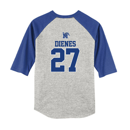 Memphis - NCAA Baseball : Jacob Dienes - USA Youth Raglan T-Shirt-1