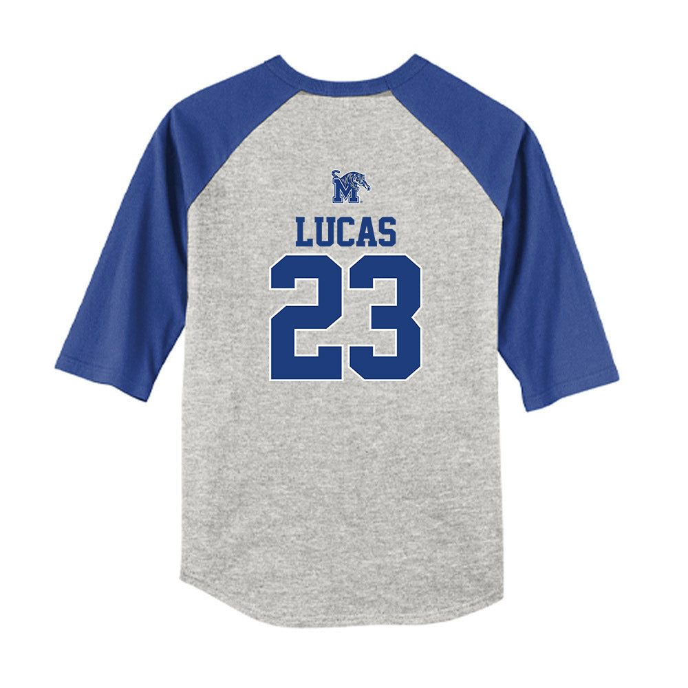 Memphis - NCAA Baseball : Isaac Lucas - USA Raglan Youth Raglan T-Shirt-1