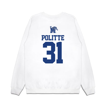 Memphis - NCAA Baseball : Michael Politte - USA Raglan Premium Crewneck Sweatshirt-1