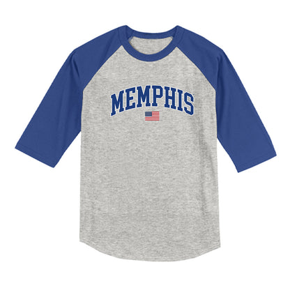 Memphis - NCAA Baseball : Jacob Dienes - USA Raglan Shirt-0