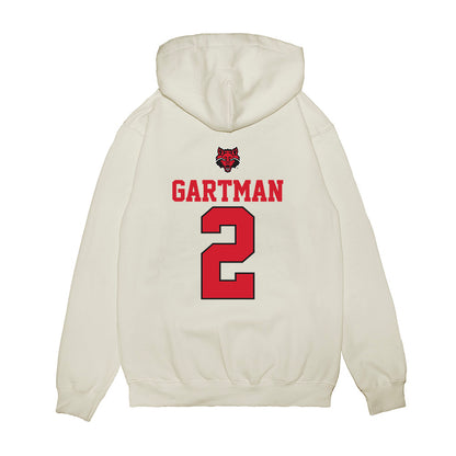 Arkansas State - NCAA Baseball : Drew Gartman - USA Raglan Premium Hooded Sweatshirt-1