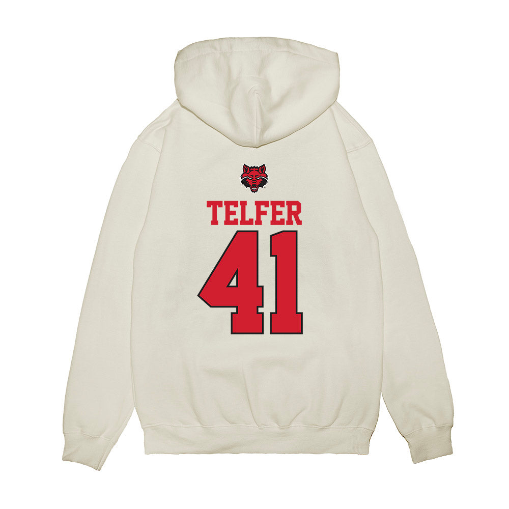 Arkansas State - NCAA Baseball : Tatem Telfer - USA Raglan Premium Hooded Sweatshirt-1