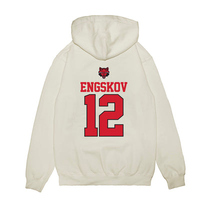 Arkansas State - NCAA Baseball : Patrick Engskov - USA Raglan Premium Hooded Sweatshirt-1