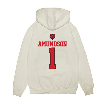 Arkansas State - NCAA Baseball : Kaden Amundson - USA Raglan Premium Hooded Sweatshirt-1