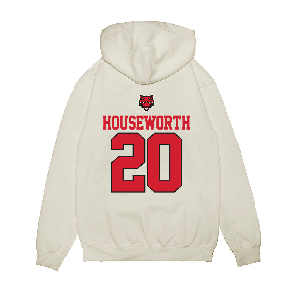 Arkansas State - NCAA Baseball : Aidan Houseworth - USA Raglan Premium Hooded Sweatshirt-1